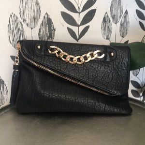 •Black Tassel Clutch / Crossbody•